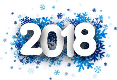 Kar taneleri ile kış 2018 arka plan