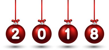 2018 yeni yıl Noel topları