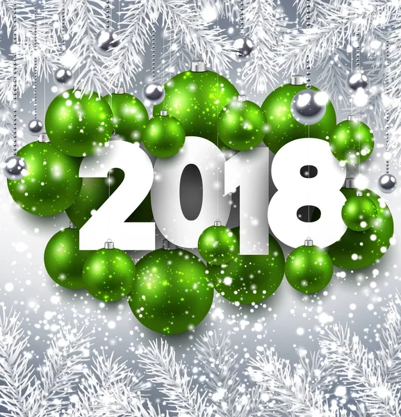 2018 Nieuwjaar feestelijke achtergrond — Stockvector