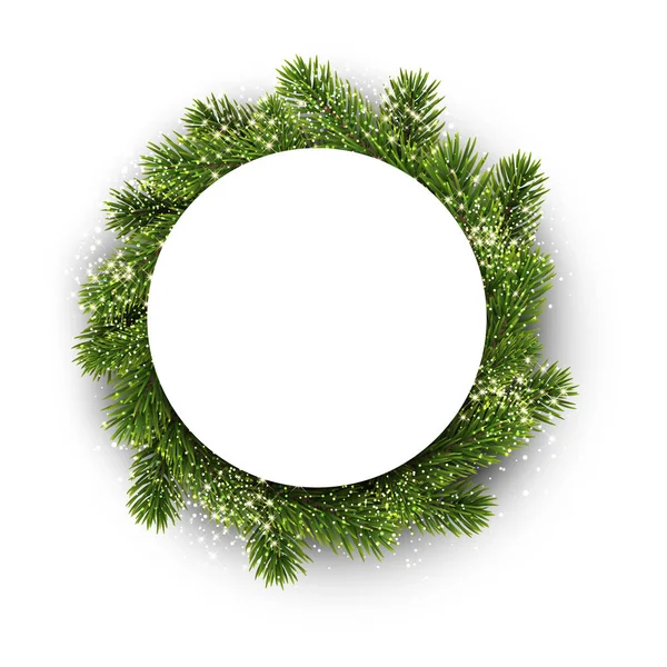 Kerst krans decoratie achtergrond — Stockvector