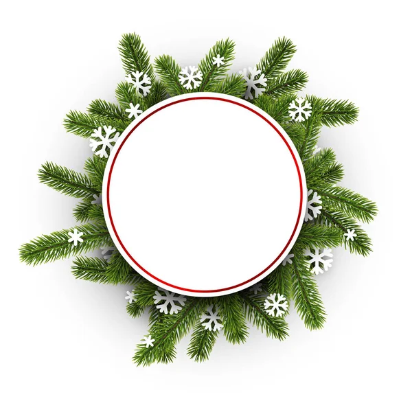Christmas wreath decoration background — Stock Vector
