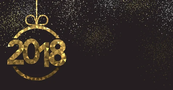 Золотой новогодний фон 2018 года . — стоковый вектор