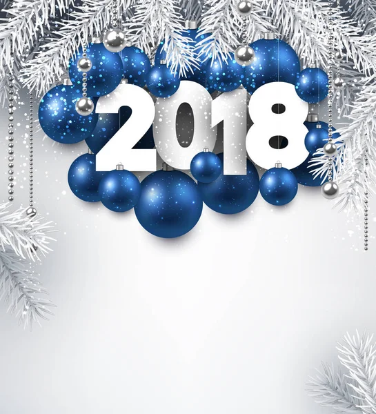 2018 Capodanno sfondo festivo — Vettoriale Stock