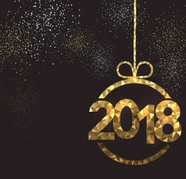 Золотой новогодний фон 2018 года . — стоковый вектор