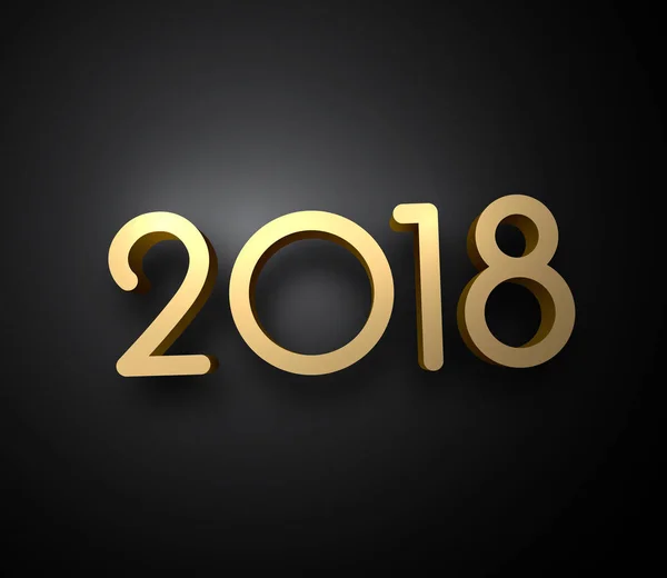 Fundo de Ano Novo de Ouro 2018 . —  Vetores de Stock