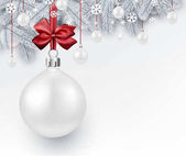 bílá vánoční koule