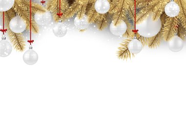 Ladin dallı Noel arkaplanı.