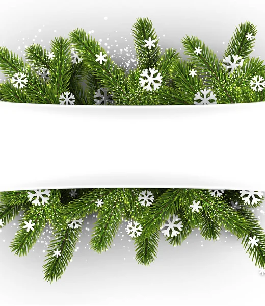 Background with spruce branches — Stock Vector