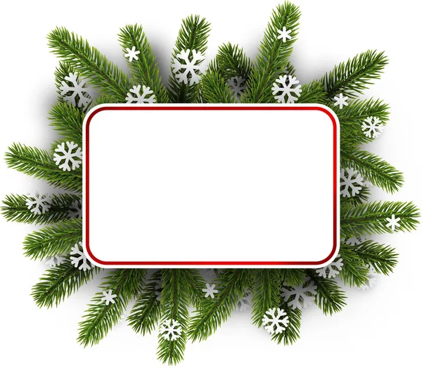 Background with spruce branches — Stock Vector