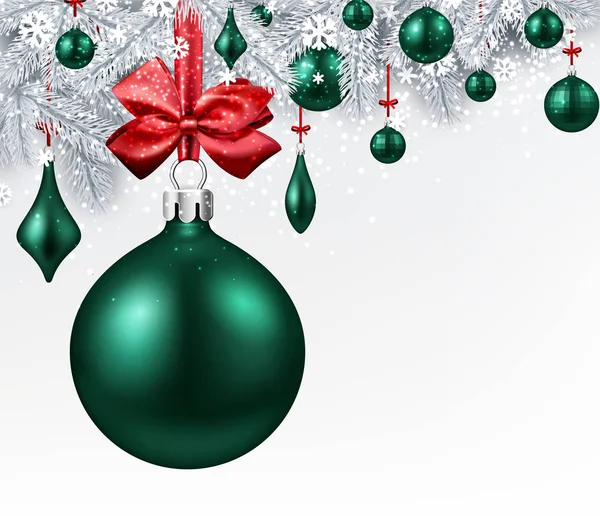 Фон с рождественскими шарами — стоковый вектор