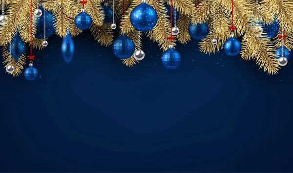 Fondo azul de Navidad — Vector de stock