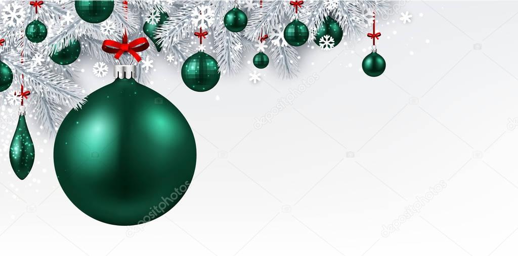 Background with Christmas balls