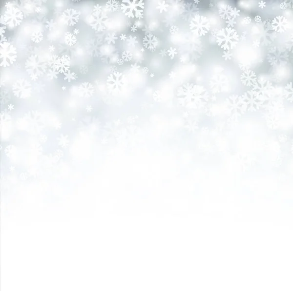 Flocos de neve coloridos brilhantes de inverno — Vetor de Stock