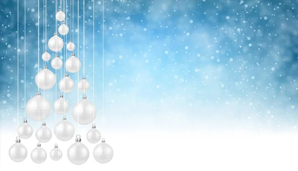 Boules de Noël blanches — Image vectorielle