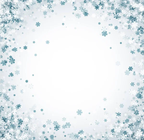 Copos de nieve de invierno brillantes coloridos — Vector de stock