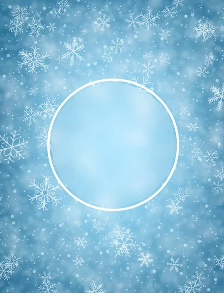 Copos de nieve de invierno brillantes coloridos — Vector de stock