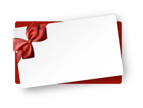 Karta biały świąteczny prezent — Wektor stockowy