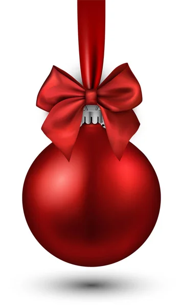 Bola roja de Navidad — Archivo Imágenes Vectoriales