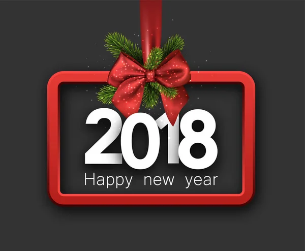 Carte Nouvel An 2018 Gris . — Image vectorielle