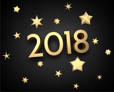 Gri 2018 yeni yıl 3d arka plan