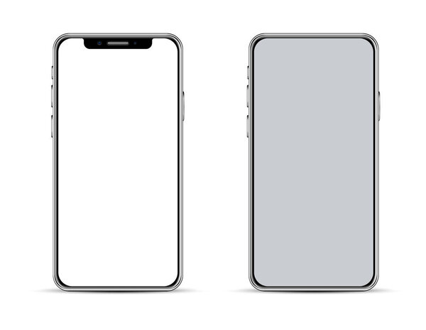 Modern smartphones realistic layout