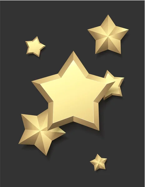 Святковий фон з золотими зірками — стоковий вектор