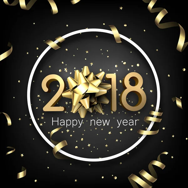 2018 nouvelle carte année avec serpentine . — Image vectorielle