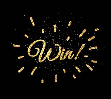 Siyah altın kazanmak işareti.