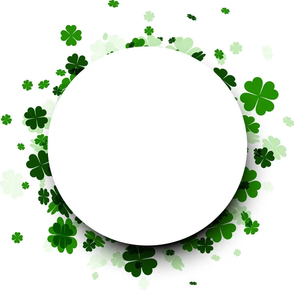 Saint Patricks jour fond rond — Image vectorielle