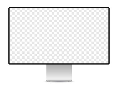 Boş işaretlenmiş şeffaf ekran ile gerçekçi görünüm modeli