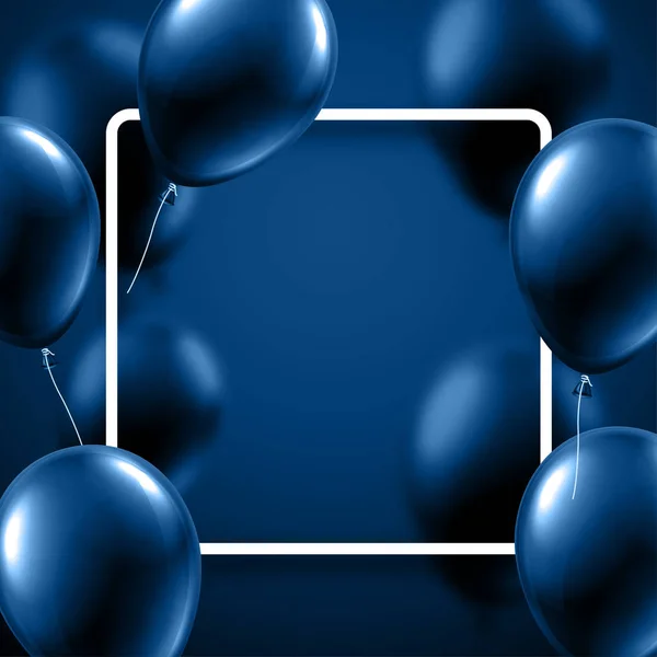 Muestra azul clásica compuesta de globos . — Archivo Imágenes Vectoriales