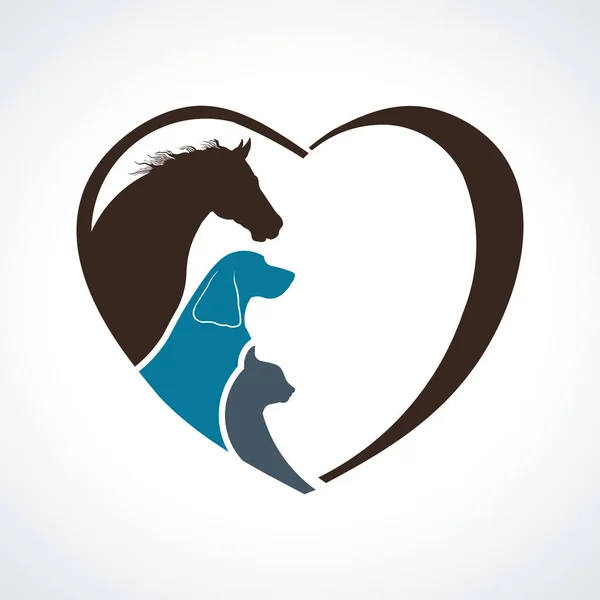 Download Dog Cat love heart logo — Stock Vector © deskcube #71816893