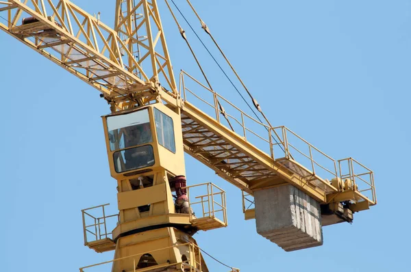 İnşaat vinç yakın kokpit