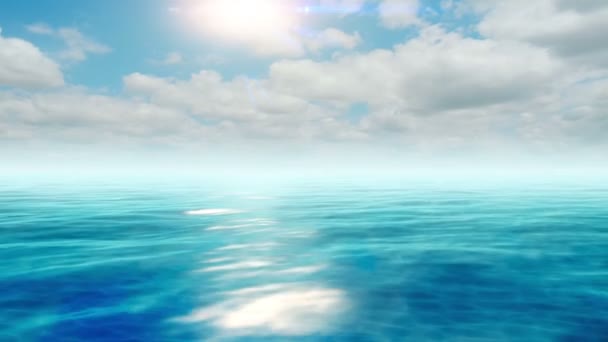 完璧な海の景色。観光と自然の概念のために大きい。チェック アウト私の他の海と水中アニメーション — ストック動画
