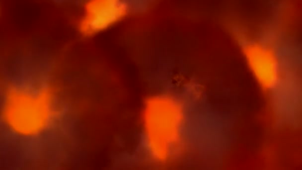 Hatalmas robbanások fekete füst. Kijelenti magát az én-m más tűz háttérrel — Stock videók