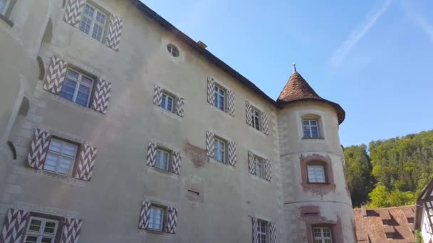 Wasserschloss Glatt Sulz Neckar — Stockvideo