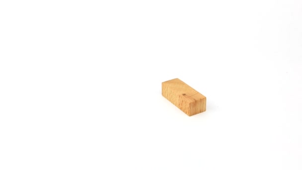 带有木制方块的图表 — 图库视频影像