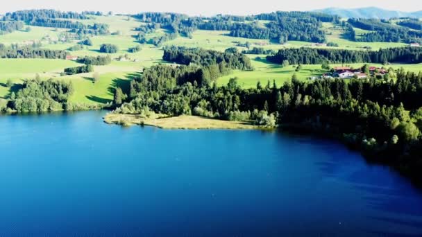 Rottachsee Bei Sulzberg Ist Ein See Alpenvorland — Stockvideo