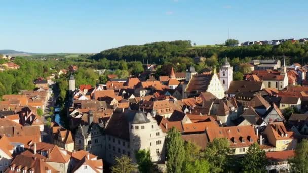 Marktbreit Місто Майні Історичними Пам Ятками — стокове відео