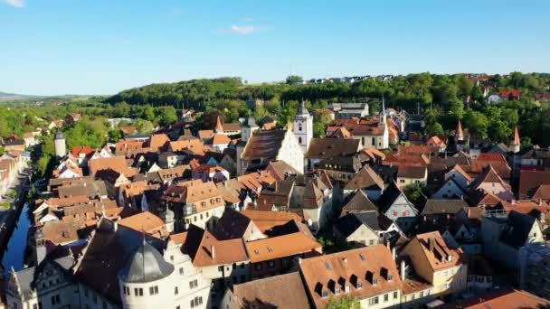 Marktbreit Est Une Ville Sur Main Avec Des Sites Historiques — Video