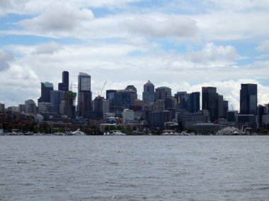 Birliği göl ve Seattle cityscape