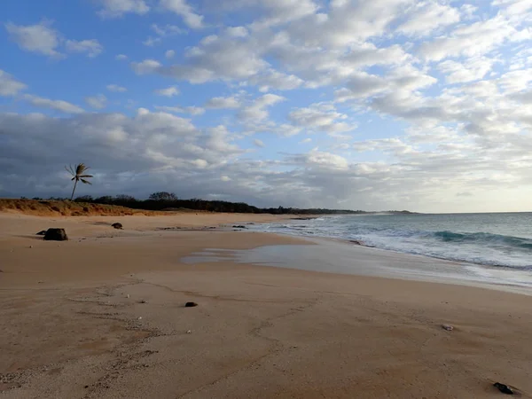 Spiaggia di Pahohaku al tramonto — Foto Stock