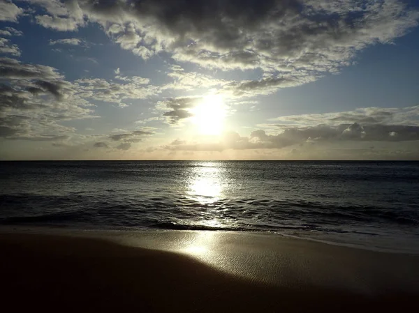 Solnedgång på Pahohaku Beach — Stockfoto