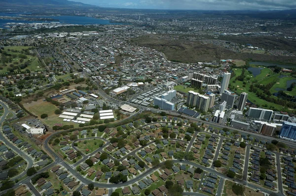 Aerial of Honolulu Country Club, streets of Salt Lake, community — Stock Photo, Image