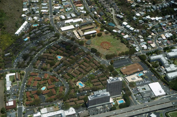 Aerial Kahala Wilson Park Ymca Highway Oahu Hawaii April 2016 — Stock Photo, Image