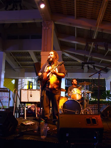 Honolulu Julio Cantante Principal Guidance Band Keith Batlin Cantando Haciendo — Foto de Stock