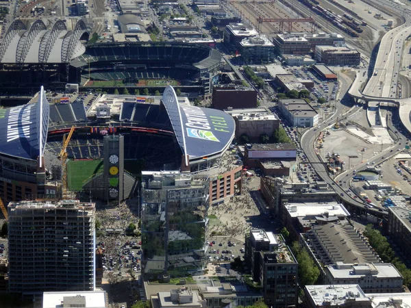 Aerial View of Centurylink Field och Safeco field — Stockfoto