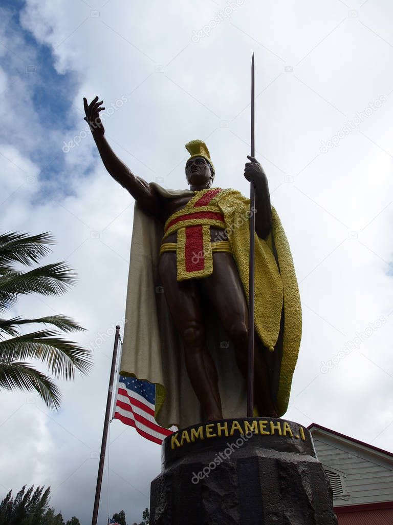 King Kamehameha Statue in historic town