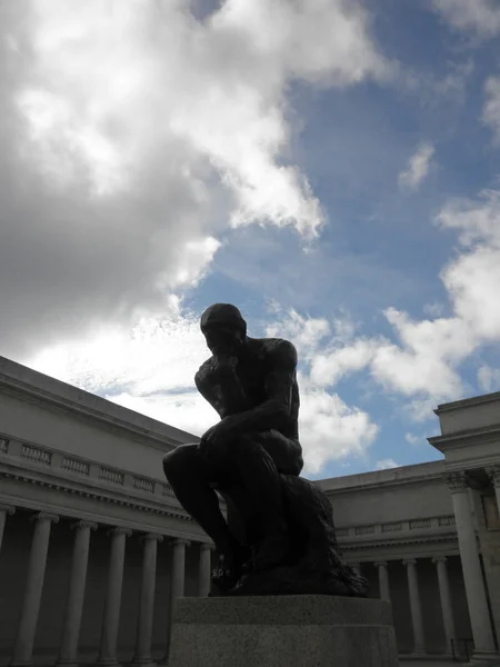 San Francisco November 2009 Masterpiece Thinker Rodin Thinker Entrance Palace — Stock Photo, Image