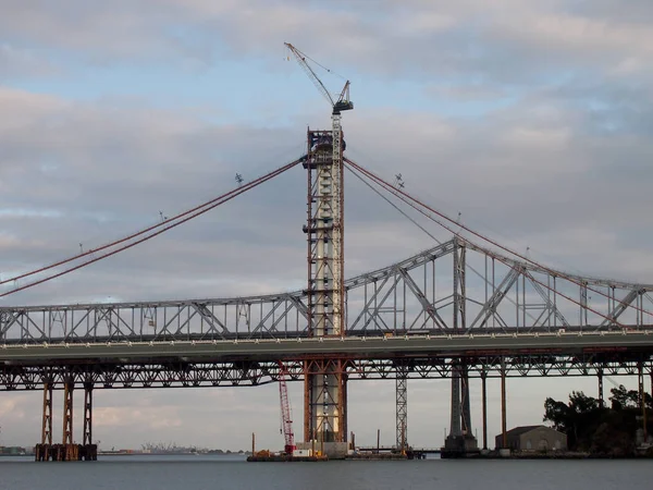 San Francisco Novembro 2011 Metade Nova Torre Bay Bridge Construção — Fotografia de Stock